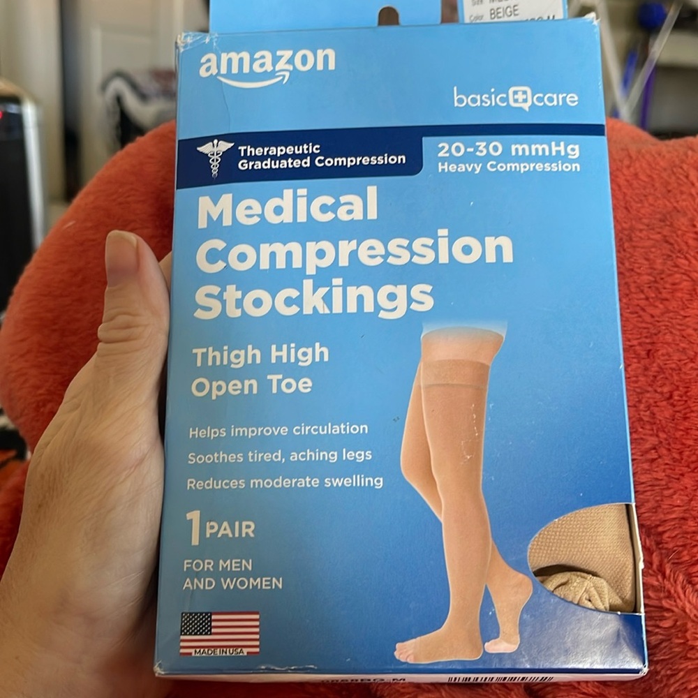 AMAZON Basic Care Medical Compression Stockings|20-30 mmHg Heavy Compression-NEW